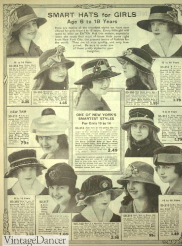 1918 hats for older girls and teens