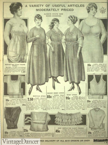 1918 Plus Size Lingerie corsets slips covers