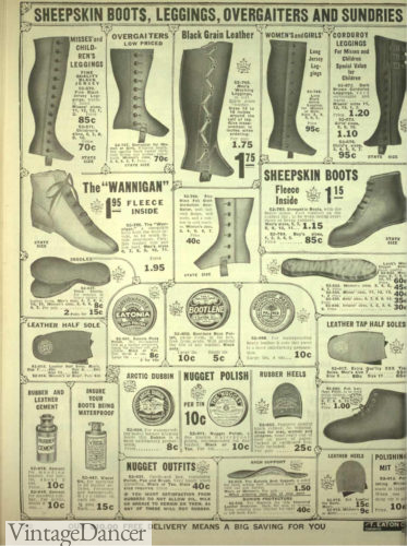 1918 gaiters or spats boot tops