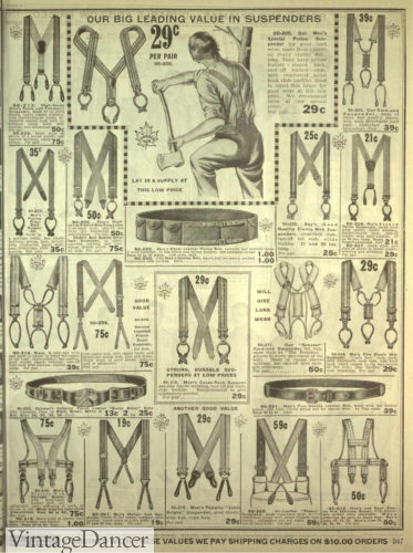 1918 men's suspenders