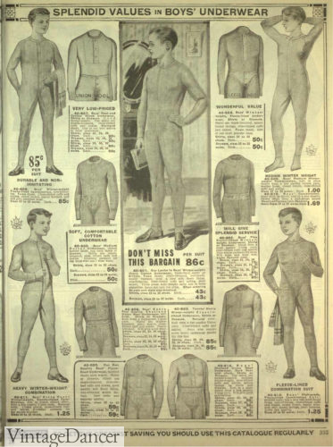 1918 mens long underwear