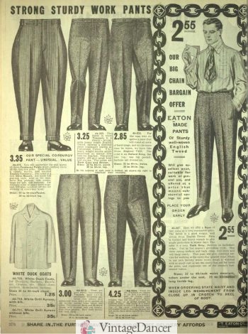 1918 men's work pants