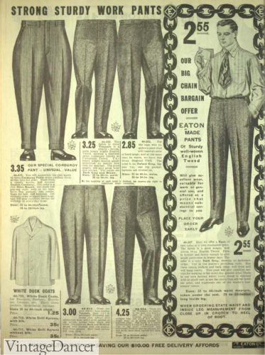1918 men's work pants