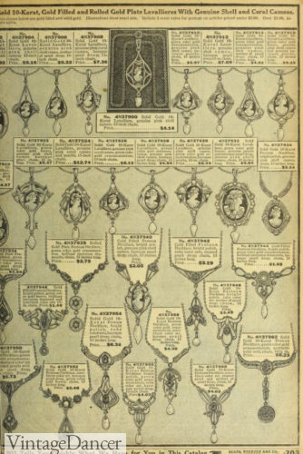 1918 Cameo Necklaces