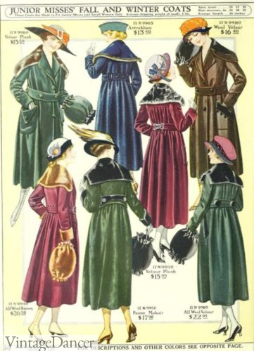 1910s girls teens juniors coats