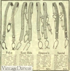 Edwardian Men's Suspenders 1918