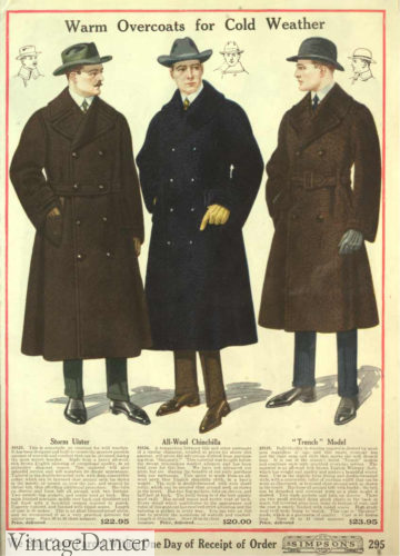 1918 mens fashion coats overcoats wool