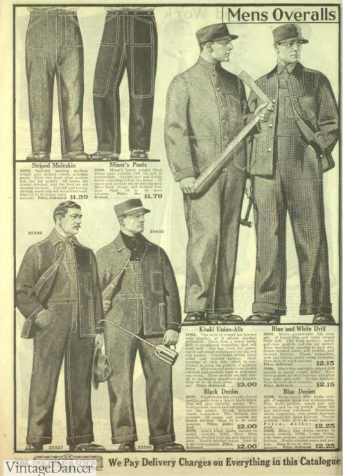 1910s Men's Working Class Clothing
