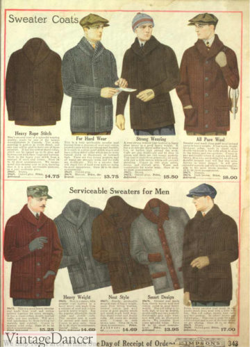 1918 men's cardigans