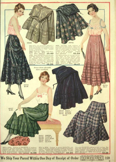 1919 dress petticoats Edwardian fashion