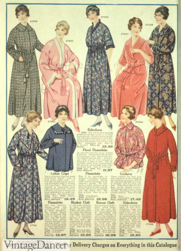 1918 Robes for women nightgowns pajamas sleepwear