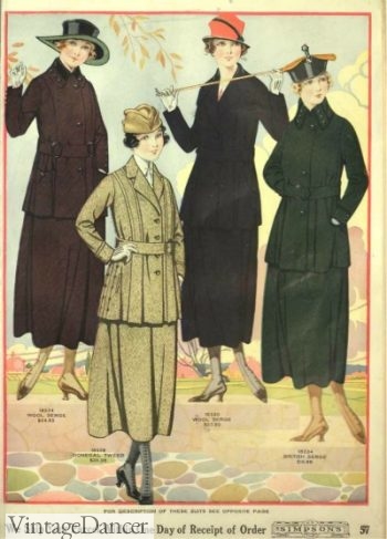 1918 Women's Suits, tweed suit up front