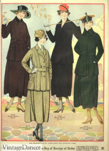 1918 sport suits, walking suits
