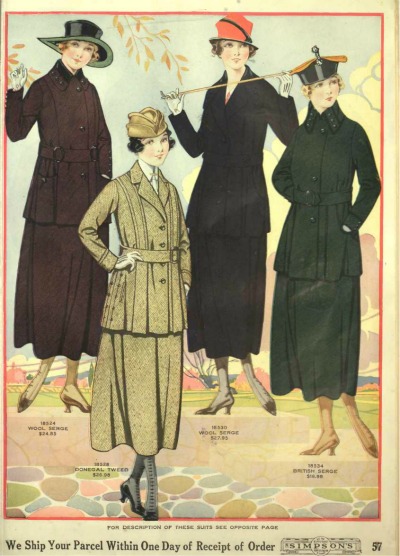 1918 sport suits, golf clothing