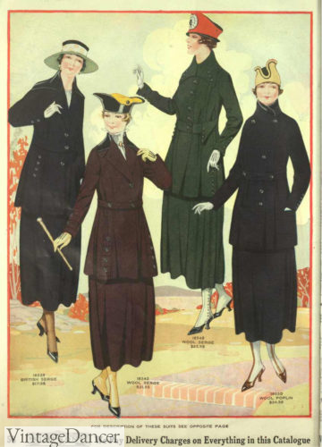 1918 walking, traveling suits