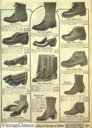 1918 Rubber boots and shoes for men and women