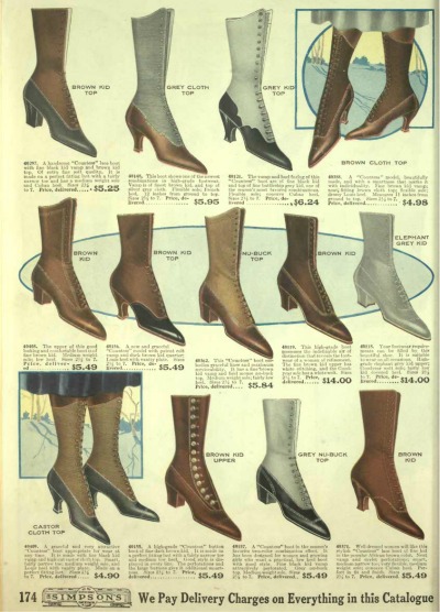 1918 women's boots and shoes