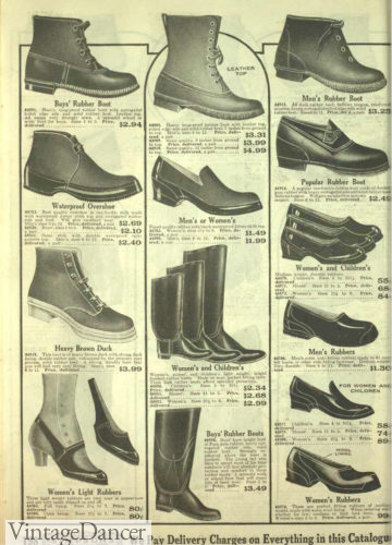 1918 rubber boots and shoes