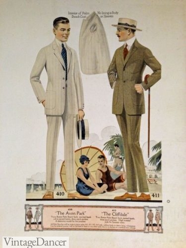 1918 striped summer suits