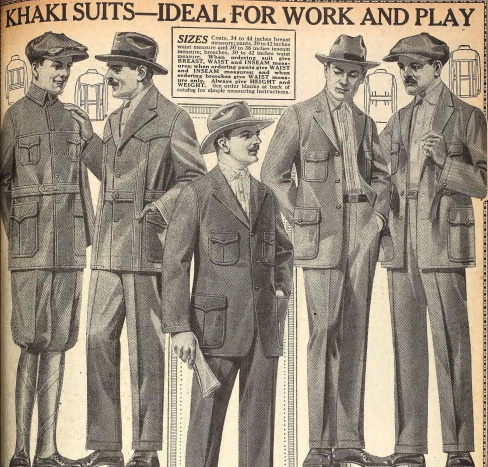 1918 khaki suits for work or play