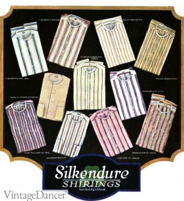 Mens 1910s shirt colors styles 1918 mens stripe shirts
