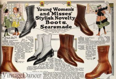 1910s girls boots and shoes teenager