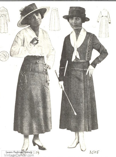 WW1 black women fashion skirts and blouses