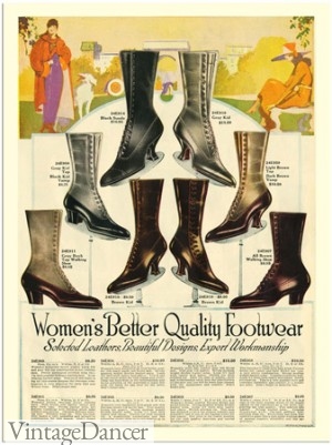 1918 Edwardian boots