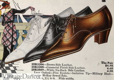 1919 oxford shoes in black, white or tan brown