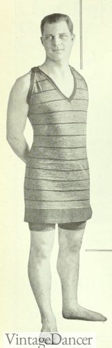 1920 mens swimsuits striped