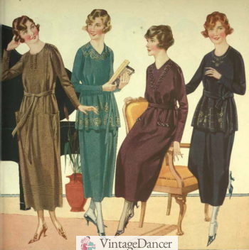 1920 simple day dress for wearing at home