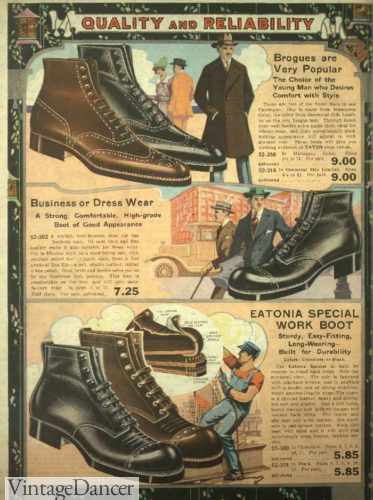 1920 men's shoes dress and work boots