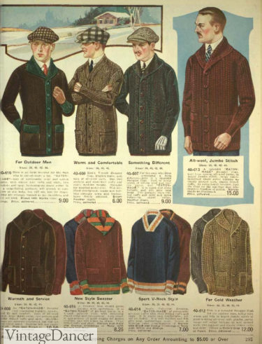 1920 men's cardigan sweaters jumpers