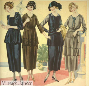 1920 rayon dresses with tiered skirts