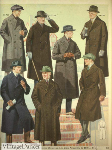 1920 men's wool coats overcoats winter