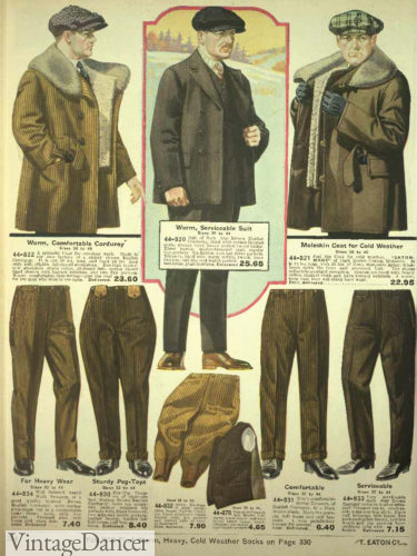 1920 men's Corderoy work jackets and trousers pants breeches