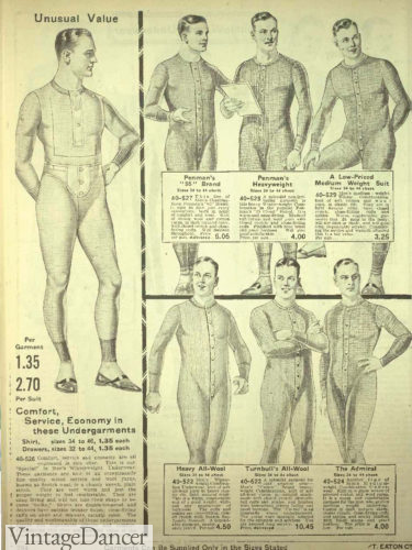 1920 men's long underwear