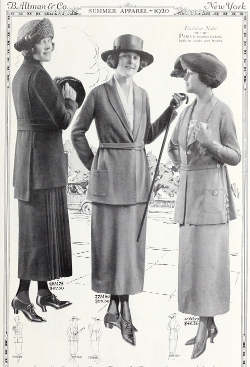 1920s Women's Suits for Travel, Work, & Leisure