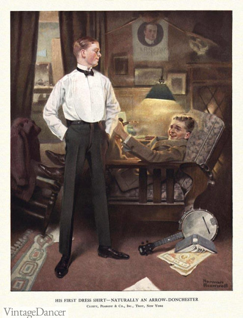 1920 mens formal tuxedo bib front shirts