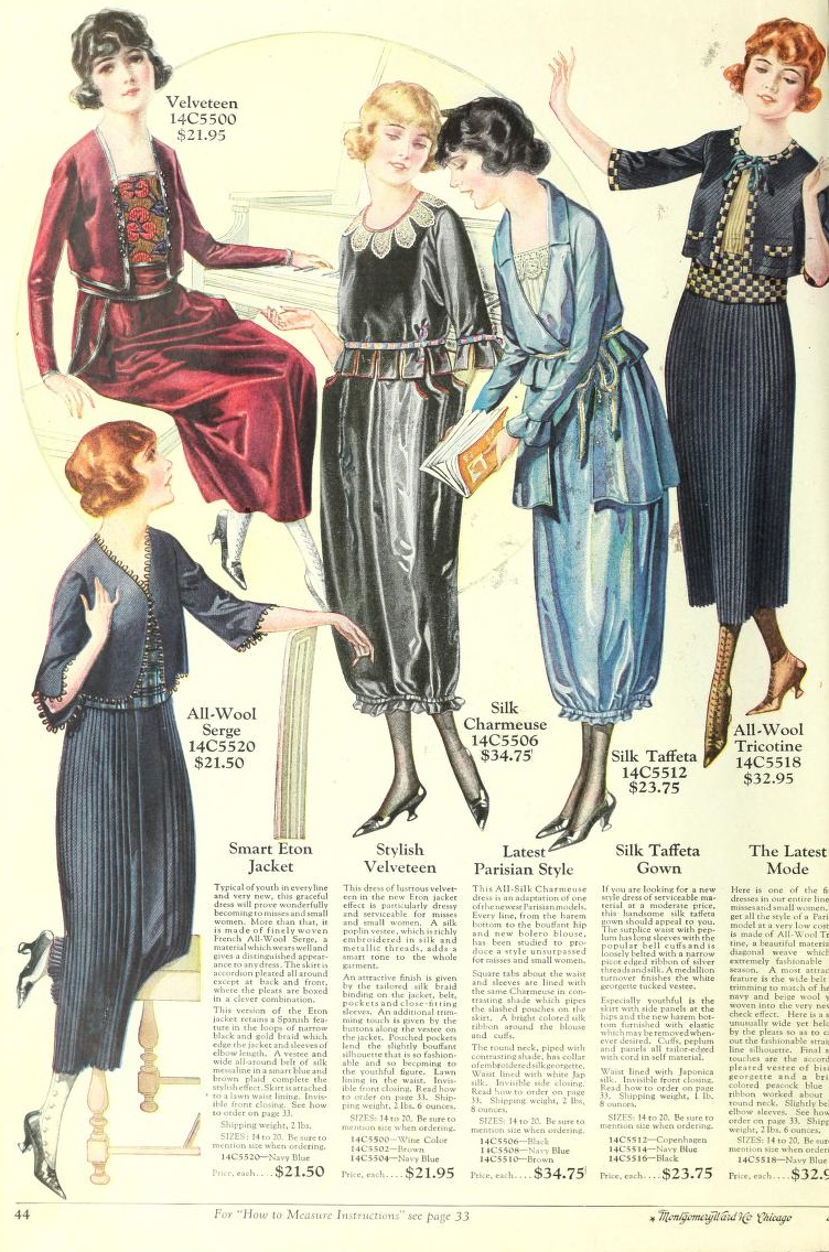 1920 Fashion Year Clothing for Women and Men