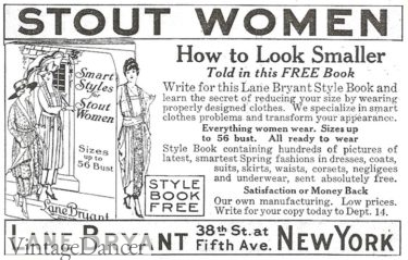 1920 Lane Bryant ad