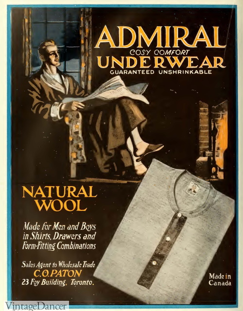 1920s Men's Underwear and Socks History