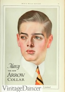 1920s mens shirt and collar