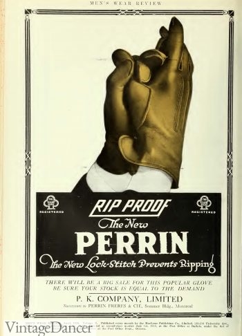 1920s men's leather gloves