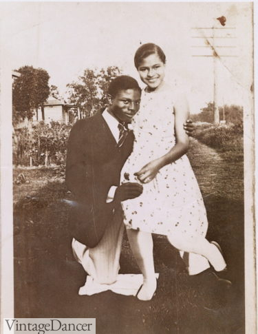 1920 Sampson Smith with Rosa McCauley Parks. Black teenagers dressed for graduation maybe
