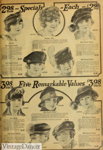1920 Velvet winter hats