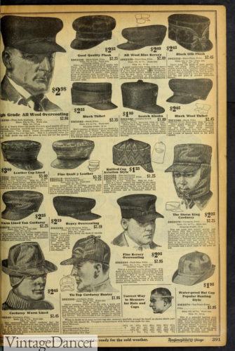 1920 Mens work hats and caps casual hats
