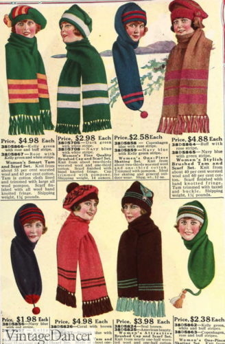 1920 scarves and hats