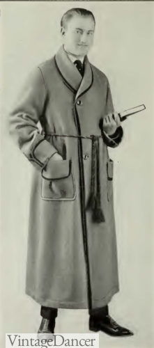 1920s Men&#8217;s Pajamas, Smoking Jacket, Slippers History, Vintage Dancer