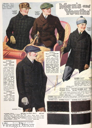 1920s teen boys coats mackinaw jackets